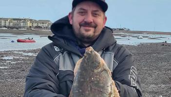 Dan Hale with his winning Flounder of 2lbs 11oz
