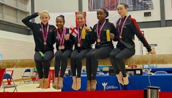 Willow and her England teammates with their bronze medals