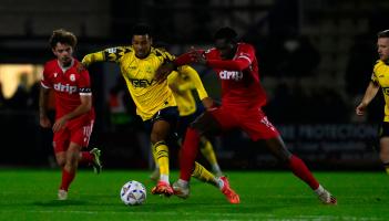 Louis Dennis v Worthing. Pic from PPAUK