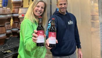 Daniela Hopkins From CHSW With Bays Brewery Director Peter Salmon