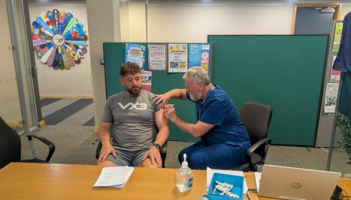 A flu vaccination at the Hub in Paignton Library