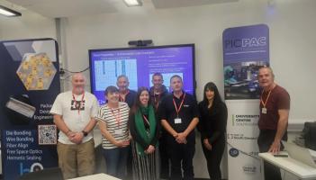 Dr Phil Mitchell, far right, with the delegates at the Hi-Tech Cluster course