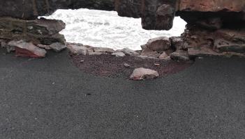 Meadfoot beach sea wall left with a gaping hole by the storms Pic NCI Torbay