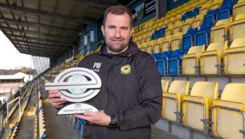 Paul Wotton January Manager of the Month. Pic from Patrick Tinkler