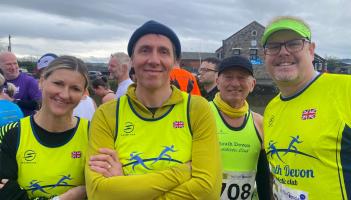 Pictured from left at the First Chance 10k are Kate Foley, James Spalding, Roger Webb and Neil Jordain
