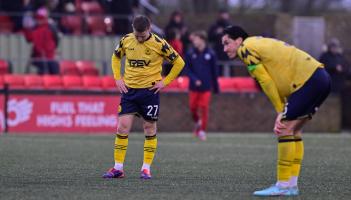 Torquay United players dejected after losing 4-2 in the National League South match at Eastbourne Borough Photo Alan Stanford/PPAUK