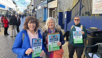 Hundreds protest against 175-home plan for Brixham green space