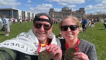 Stuart and Sarah Sweatman at the Berlin Half