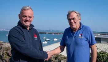 Left - Rob Murray, Chair of Trustees for Vigilance of Brixham and Richard Speckley, Commodore of Brixham Yacht Club, mark the signing of the lease 