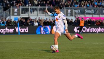 Faultless Henry Slade kicks for Exeter Chiefs. Pic from PPAUK