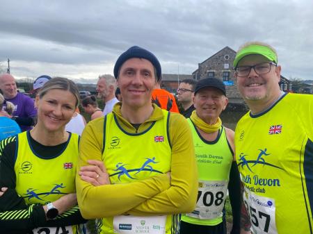 Pictured from left at the First Chance 10k are Kate Foley, James Spalding, Roger Webb and Neil Jordain