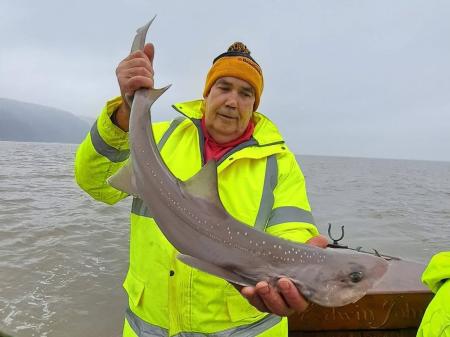 Ivor Moon with a Smoothhound