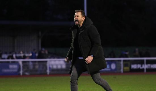 Paul Wotton celebrates at Enfield. Pic from PPAUK