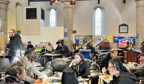 Living Room visitors enjoying the RYTC treat