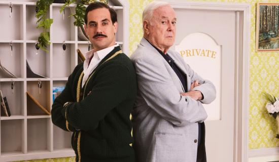 Basil meet Basil - Danny Bayne and John Cleese Picture Trevor Leighton