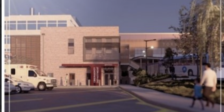 Torbay Hospital's new A&E department, how it may look Artist's impression by Kendall Kingscott