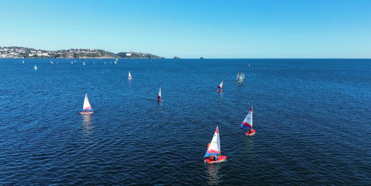 Paignton Sailing Club on the water. Pic from Roger Phillips