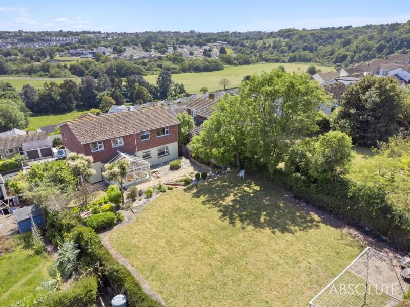 Rear gardens of the property