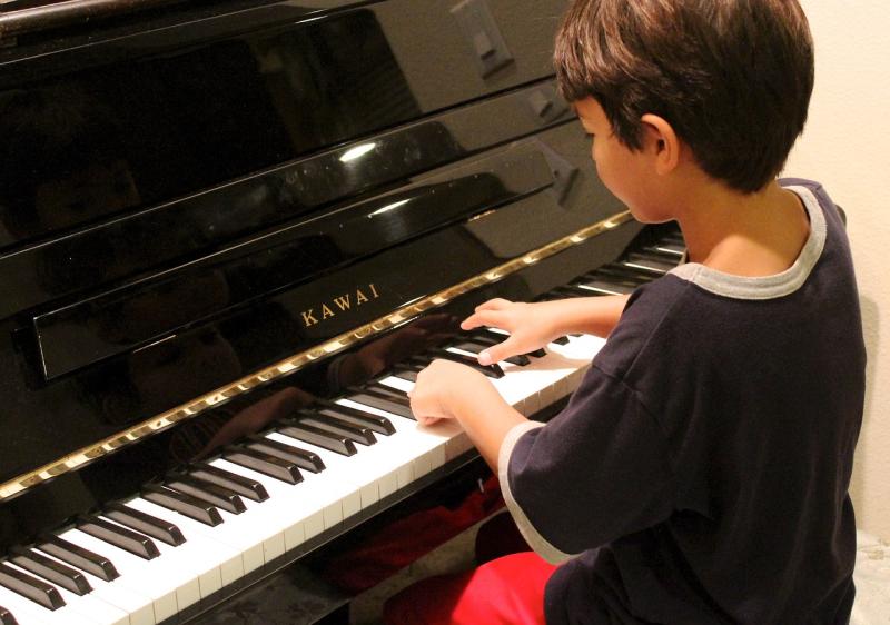 Youngster at the piano