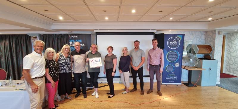Winners PKF Francis Clark and Torbay Business Forum with Pippa Craddock