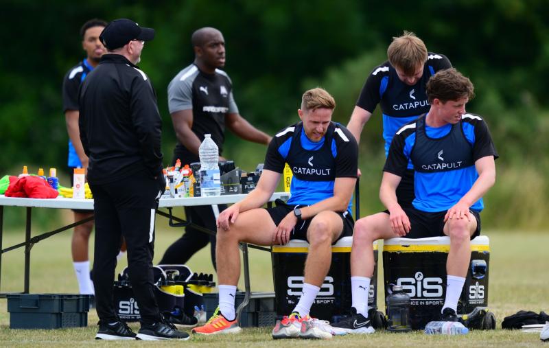 Torquay United in training