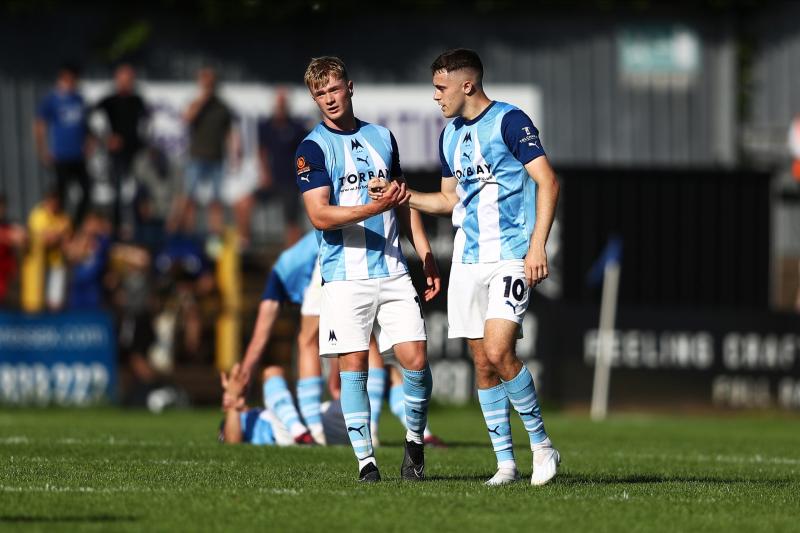 Will Jenkins Davies and Lewis Collins celebrate victory
