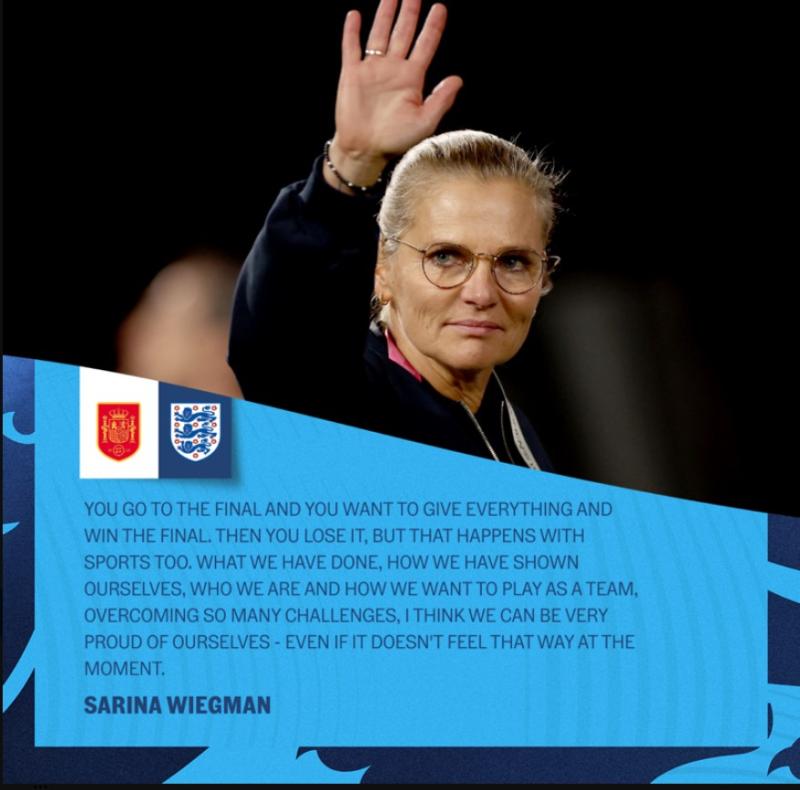 Sarina's message to fans