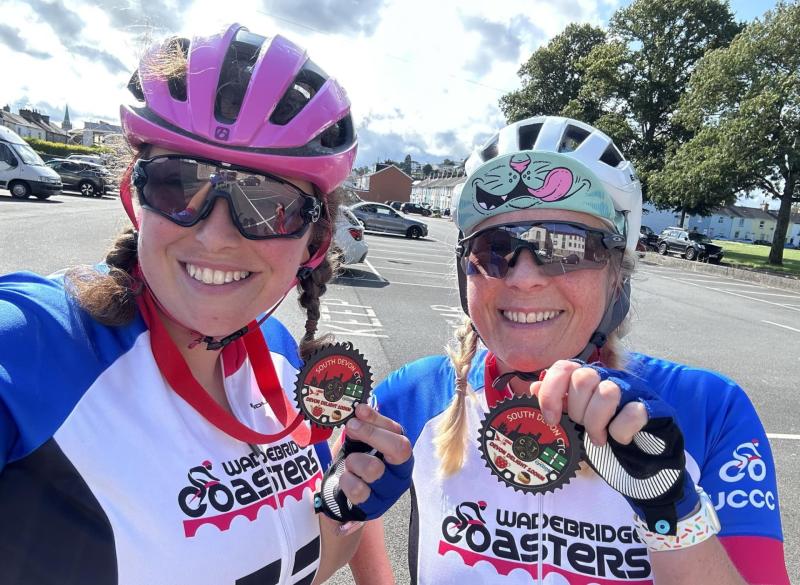 Riders with their medals