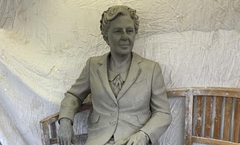 Agatha Christie in bronze