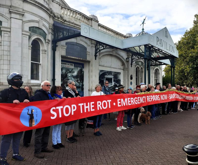 Pavilion protest