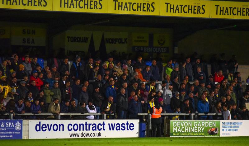 Torquay fans at Plainmoor PPAUK