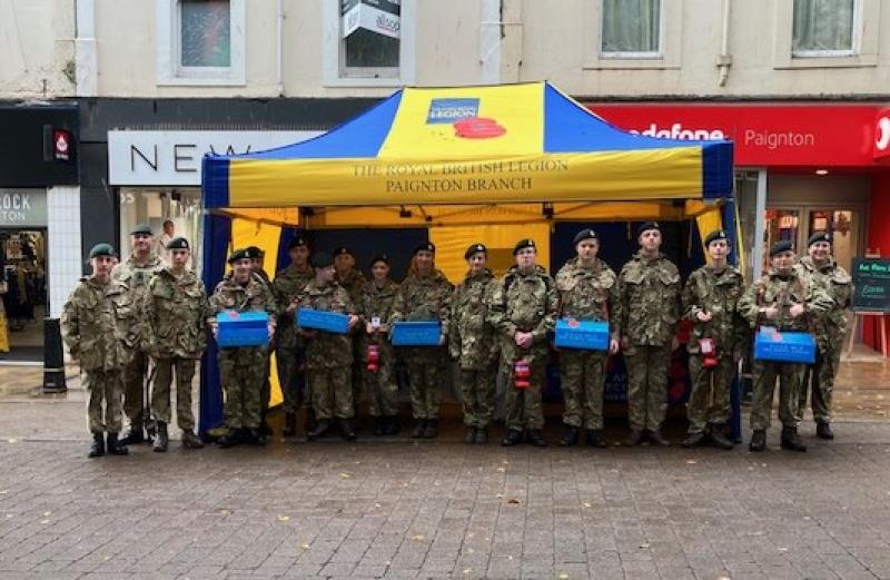 Army cadets join the Poppy Appeal