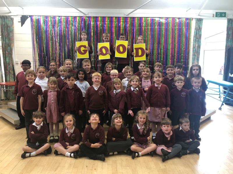 Pupils celebrate Ofsted report