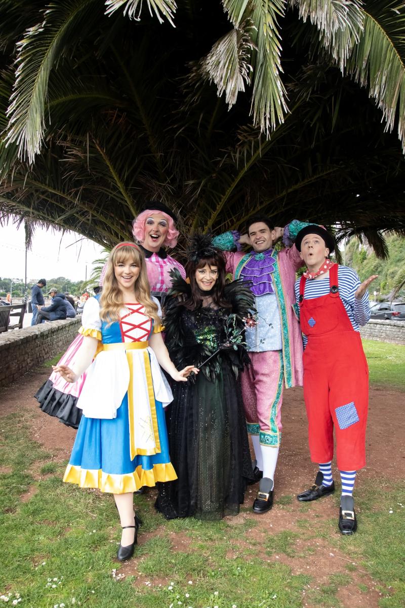 Michael Neilson aka Dame Derriere and the Torquay panto cast