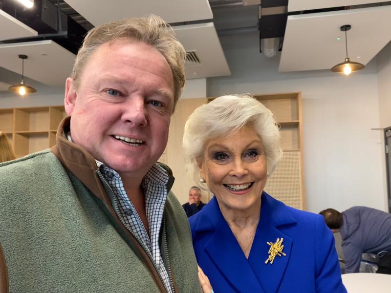 Dave Fitzgerald and Angela Rippon