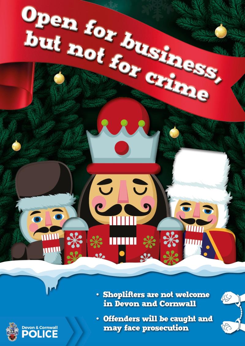 Police Christmas mas crime campaign poster