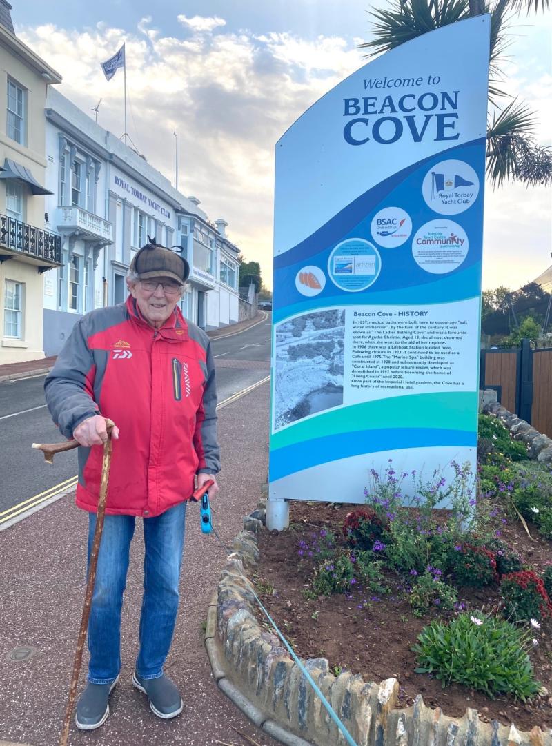 Graham Stephenson at Entrance to Beacon Cove