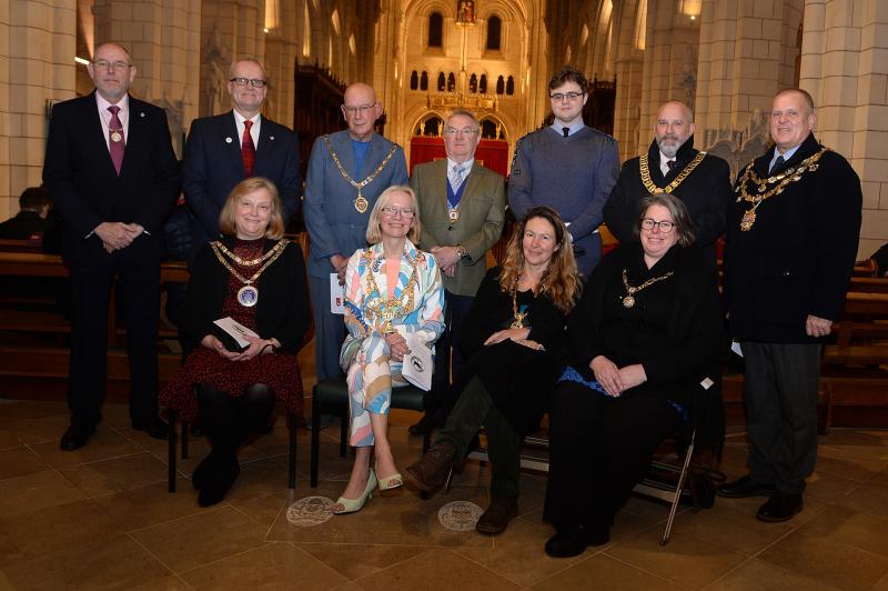 Civic leaders at the Buckfast service Pic.miraclepr.com
