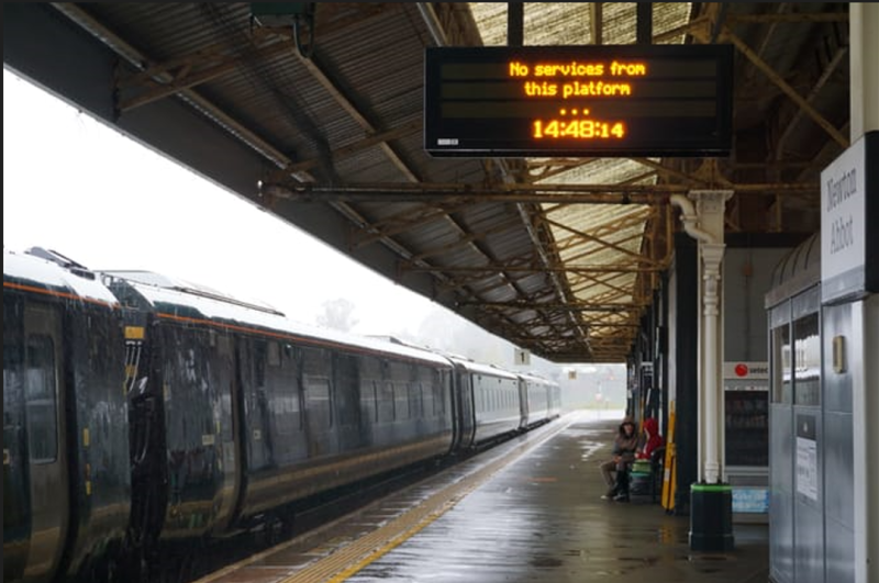 Heavy rain causes cancellations across Devon's rail network
