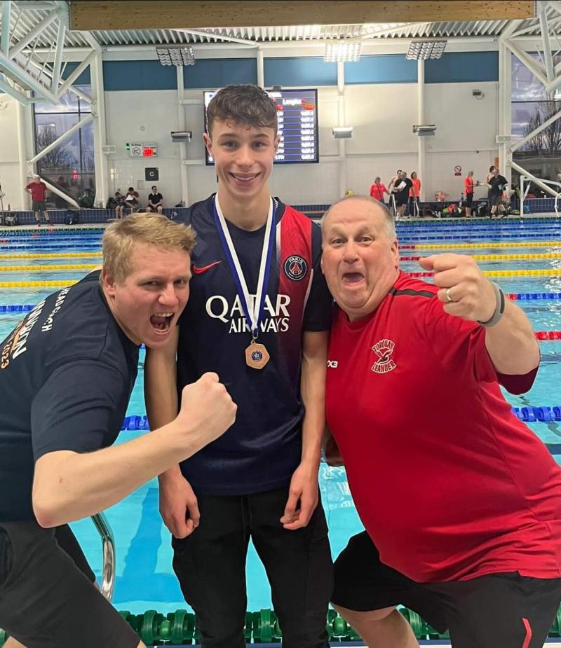George Backholer, the 50m Backstroke Devon County Gold Medalist