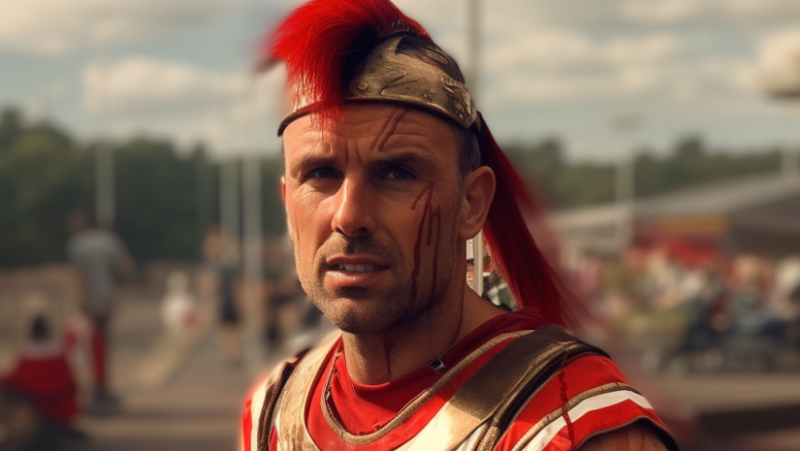 Alby Walters in a Gladiator run
