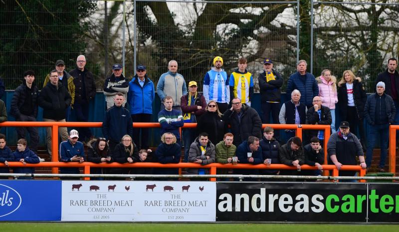 Torquay fans at Braintree. Pic from PPAUK