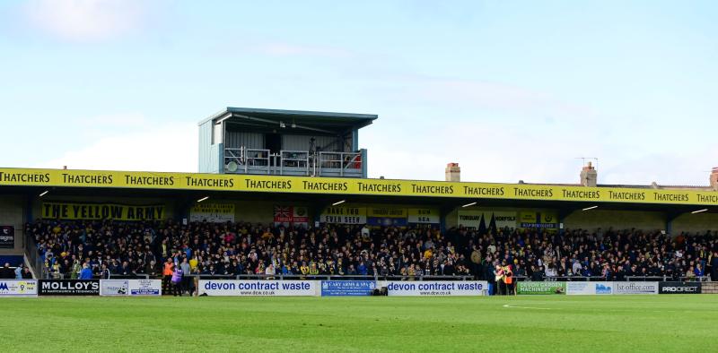 The Popside at Plainmoor. Pic from PPAUK