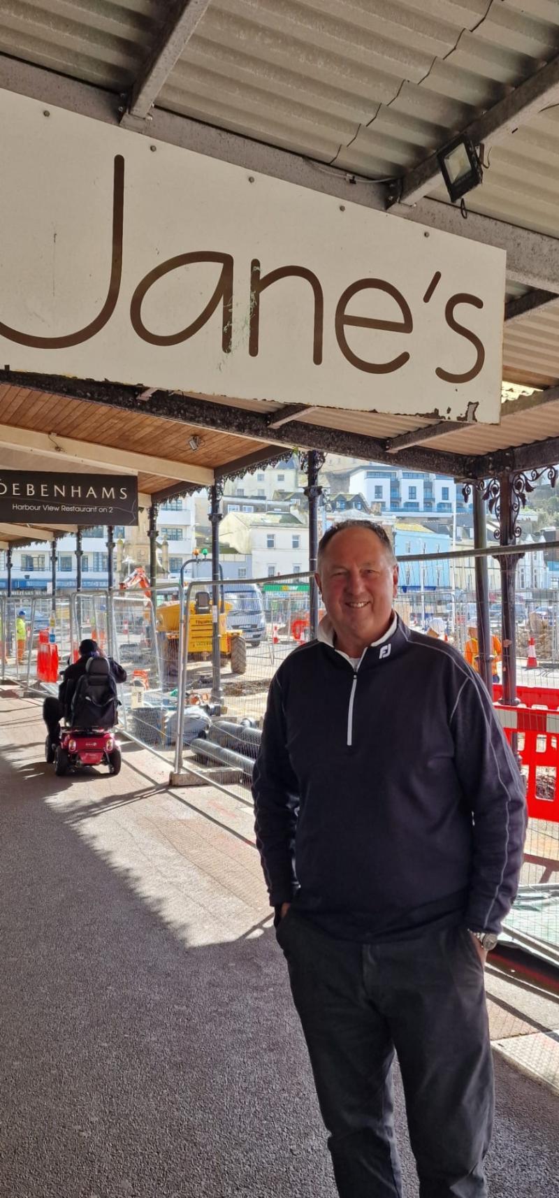 Steve Thorne outside Jane's 