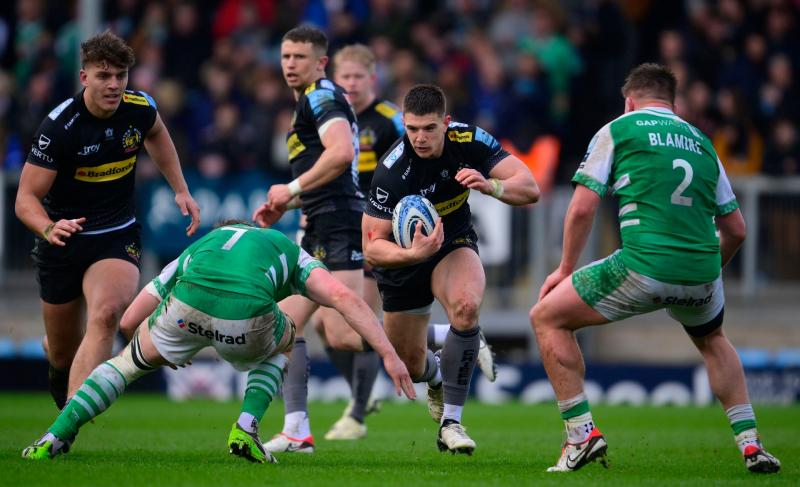 Joe Hawkins of Exeter Chiefs on the break. Pic from PPAUK