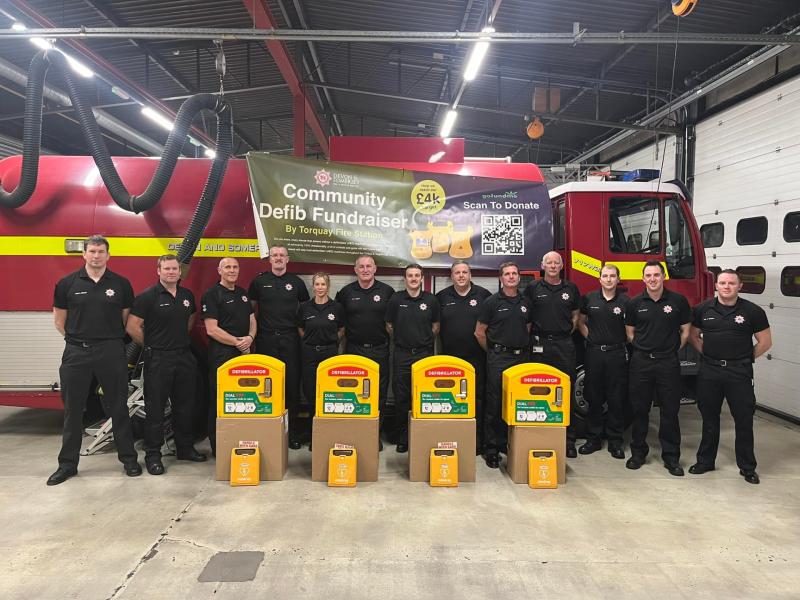 Eight defibrillators delivered to Torquay Fire Station