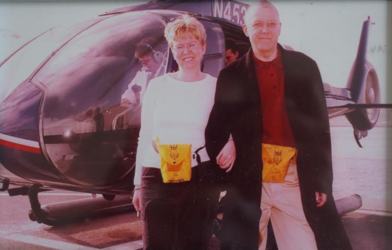 Torquay woman takes skydive plunge for Rowcroft Hospice in memory of late husband