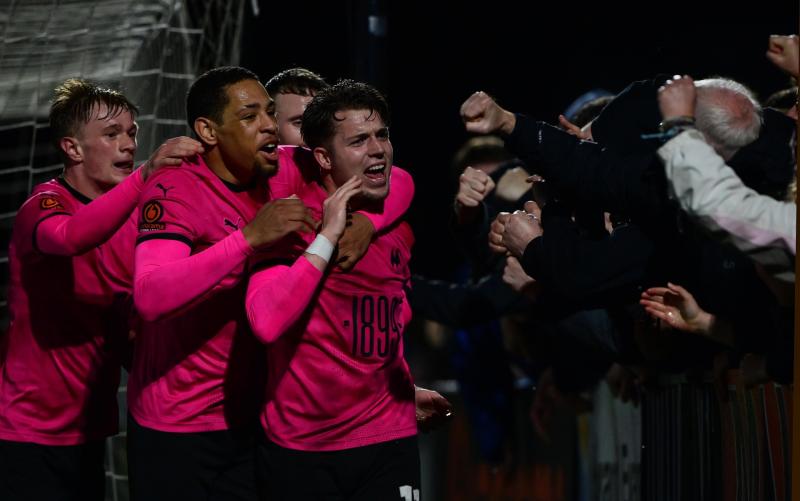 Goal celebrations for Brad Ash. Pic from PPAUK