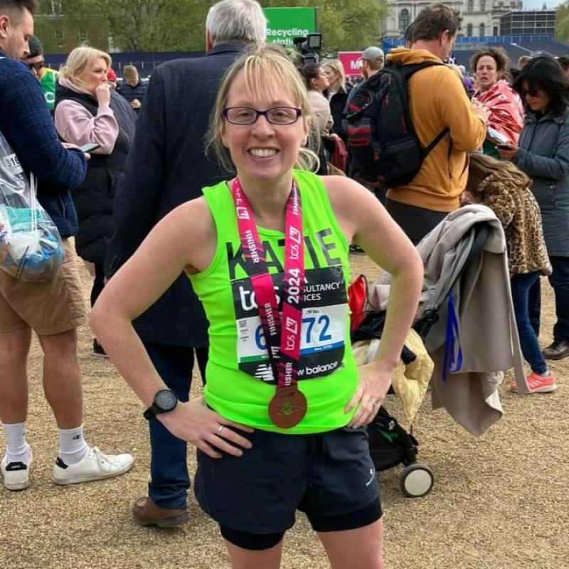 Katie Giles at London Marathon