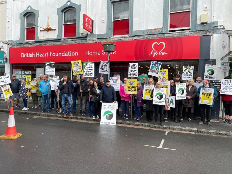  Protests as Newton Abbot revamp begins